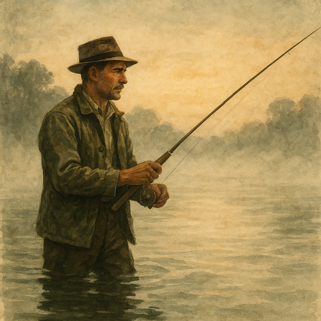 Chesapeake Bay at Annapolis: Salt, Stripes, and the Docks — vintage illustration inspired by Chesapeake Bay (Annapolis) in Maryland fishing for striped bass, bluefish